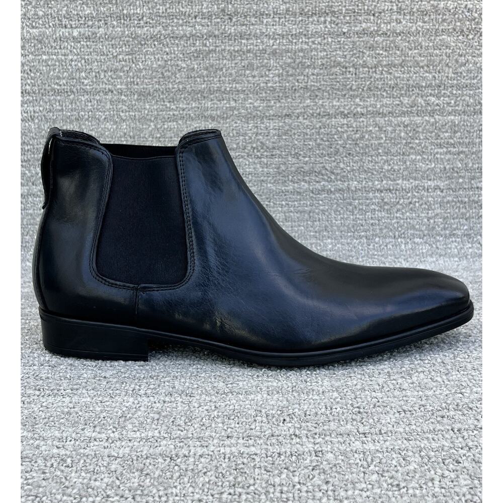 TO BOOT NEW YORK by ADAM DERRICK Carmello Black Leather Chelsea Boots Men's 9.5